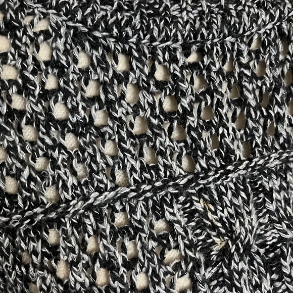 Tommy Bahama black, gray and silver/metallic open knit pullover sweater Size XS - Picture 8 of 17